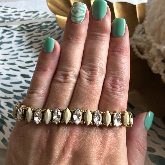 J. Crew Marquis Cut Rhinestone Bracelet - Picture 1 of 7